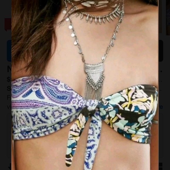 Free People Top Bralette Crop Sweet Heart Festival - Picture 4 of 8